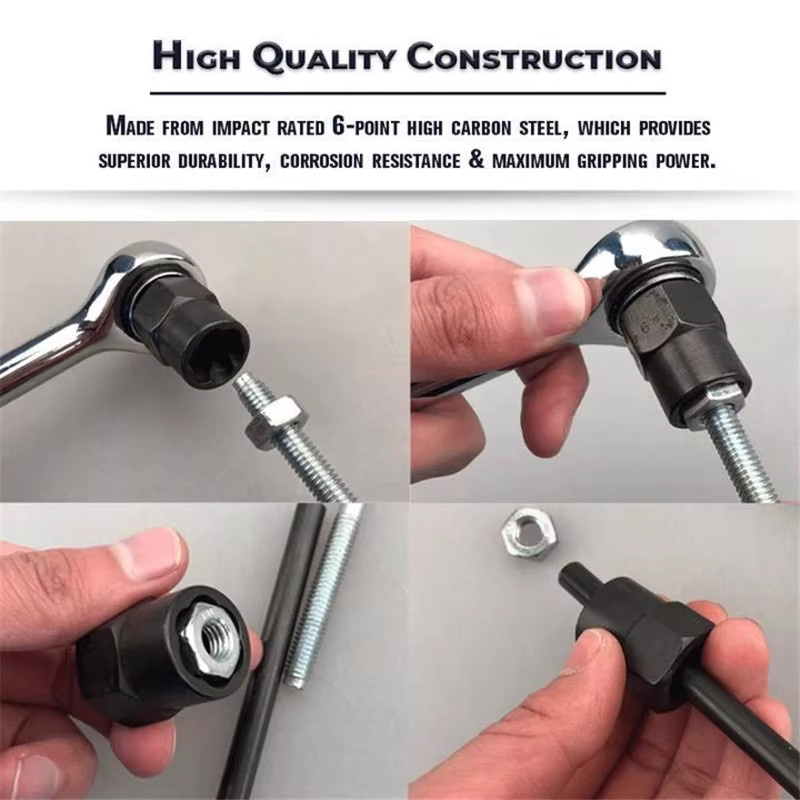 WEEKS Innensechskant Set zur Entfernung beschädigter Bolzen, Muttern und Schrauben, 10-teilig, 9-19 mm, Werkzeugset für Bohrer und Reparaturen - Bild 4