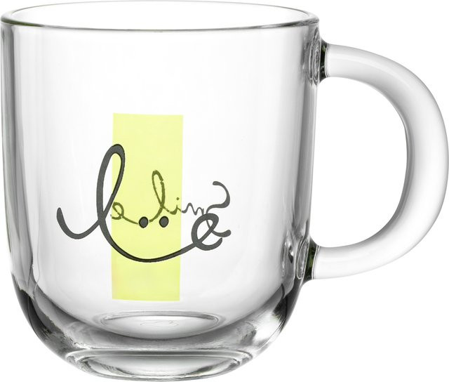 Henkelbecher SMILE aus Glas in Multicolour mit 300 ml - Bild 1