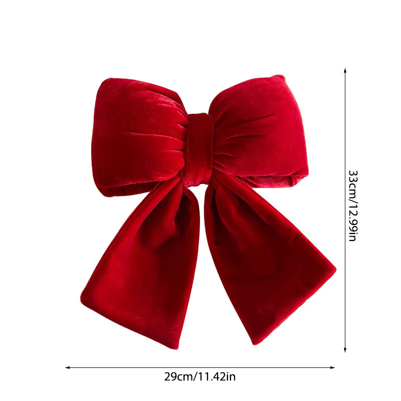 ZQNYCY Weihnachtsbaum Anhänger Rote Samtschleife als Weihnachtsdekoration und DIY-Ornament - Bild 4
