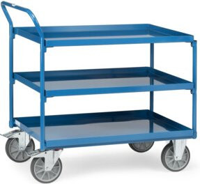 Fetra Tischwagen 4932 in Blau mit TPE-Reifen und 400kg Tragkraft - Bild 1