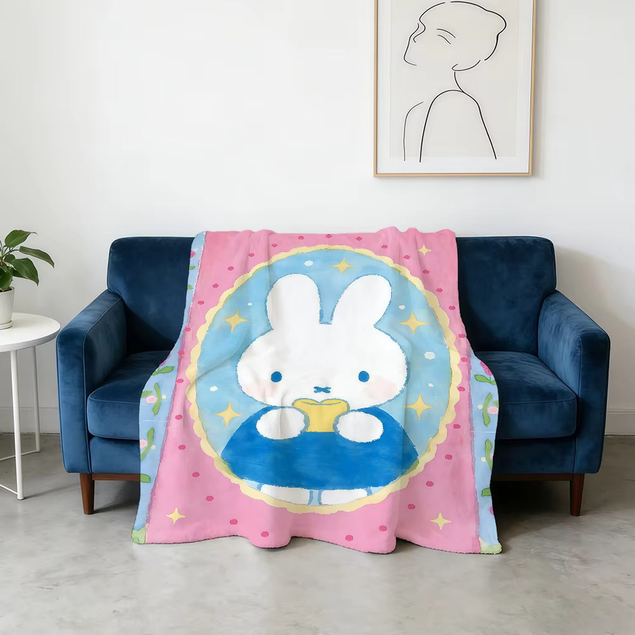 Niedliche Miffy Plüschdecke für Kinder und Zuhause - Bild 3