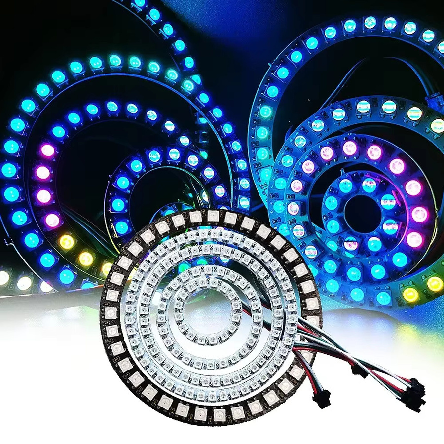 SAGE LU MEI WS2812B RGBIC LED Ring Kit mit 28-Key Bluetooth Musik Controller in Schwarz und Multicolour - Bild 4