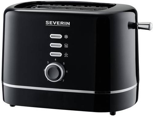 Severin Automatik-Toaster AT 4321 mit 2 Toastkammern, 850 W, Schwarz, B: 28,0 cm, H: 18,8 cm, T: 18,2 cm - Bild 1