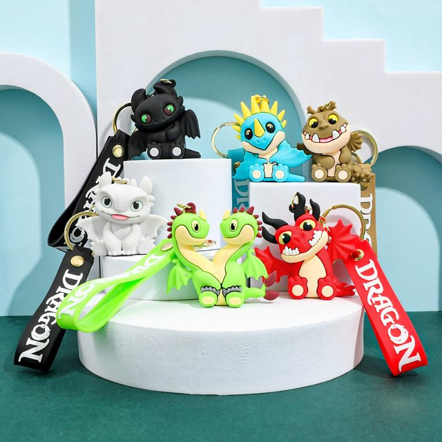 Potdemiel Schlüsselanhänger, Cartoon Anime 3D zahnloser Drache, Unisex - Bild 1