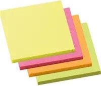 Soennecken Haftnotizen in Neonfarben, 4er Pack, FSC-zertifiziert, 7,5 x 7,5 cm - Bild 1