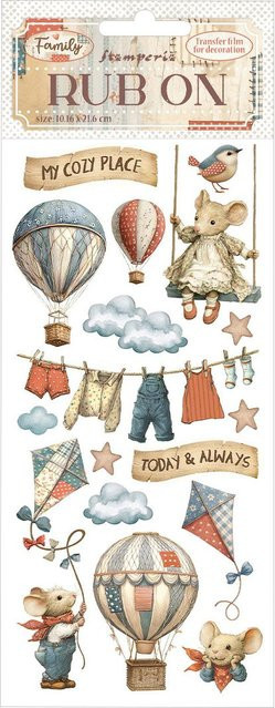 Rub On Transferfolie Family Air Balloons - Bild 1