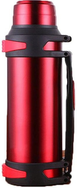 DSorothy Thermosflasche aus Edelstahl mit Riemen, Isolierflasche und Thermobecher, Rot, 3000 ml - Bild 1