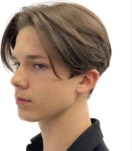 Hairjoy Perücke, synthetisch, kurz, gerade, Mittelteil, Herren - Bild 1