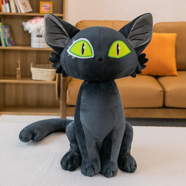 Yiran toy Sume Minister Katze, Plüschtier, 30cm, Schwarz, Weiß - Bild 1