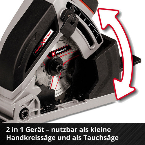 Einhell Power X-Change TE-CS 18/89 Li Solo Akku-Mini-Handkreissäge in Rot/Schwarz, 18V - Bild 4