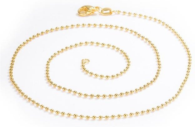 ANENJERY Bijouterie Halskette 18k Gold, Light Bead, Damen - Bild 1