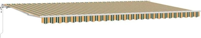 Elektrische ausziehbare Markise vidaXL in Grün und Gelb, B/T: 600 x 300 cm - Bild 1