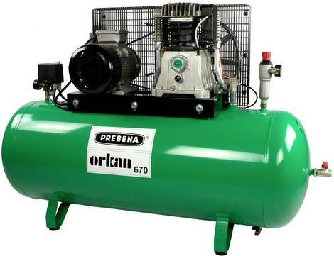 Prebena Druckluft-Kompressor ORKAN670 in Grün mit 270 l Kesselvolumen und 10 bar Druck - Bild 1