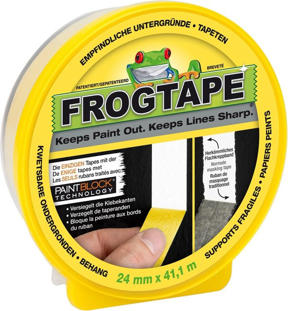 Frogtape Delicate Washi Klebeband Gelb Breite: 24 mm FSC - Bild 1