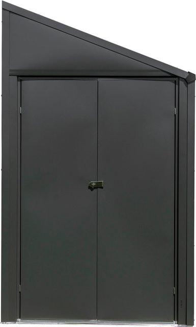 Spacemaker Metall-Gerätehaus Anlehnhaus Grau B/T/H: 204 x 128 x 208 cm - Bild 6
