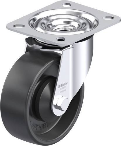 Blickle 953132 LE-PP 100KA Stahlblech-Lenkrolle aus verzinktem Stahl mit Kunststoffrad, Durchmesser: 100 mm, Tragfähigkeit: 150 kg - Bild 1