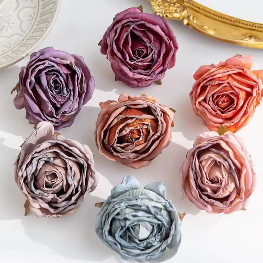 Premium Seidenrosen als künstliche Blumen für Hochzeits-Brautsträuße, Dekokränze und Gartenpartys in Multicolour - Bild 4