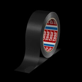 tesa Verpackungsklebeband 60404 aus PVC in Schwarz, Breite: 12 mm, Länge: 66 m - Bild 1
