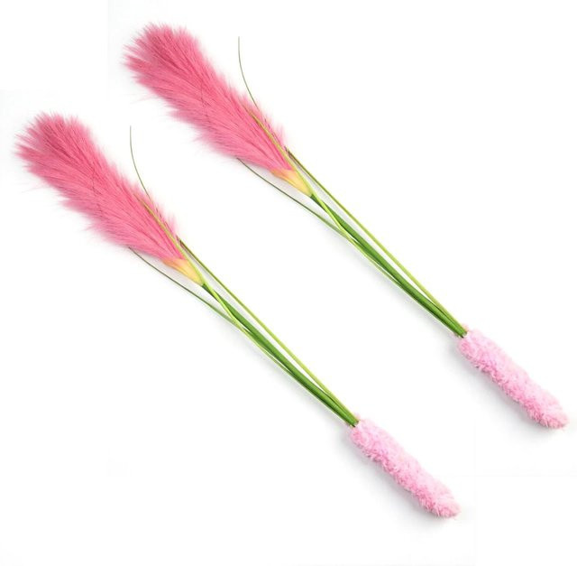 Toys Arts Katzenangel mit Hundeschwanz-Gras, 2-teiliges Set, Rosa - Bild 1