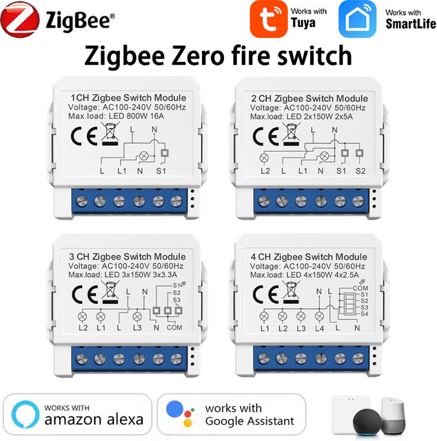 YSRSAI ZigBee Tuya Mini Smart Switch DIY Lichtschalter Modul in Weiß, kompatibel mit Alexa und Google Home - Bild 1