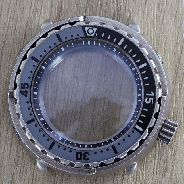 miaozhunke Uhrengehäuse Dive 47mm, C3 Leuchtende Lünette, Saphirglas, für NH35 NH36 Movt, Mod Tuna Canned, Wasserdichtes Uhrenzubehör - Bild 1