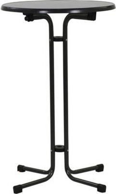 MFG FREIZEITMÖBEL Stehtisch mit Sevelit-Tischplatte und klappbarem Stahlrohrgestell, Durchmesser: 70 cm, Höhe: 110 cm - Bild 1