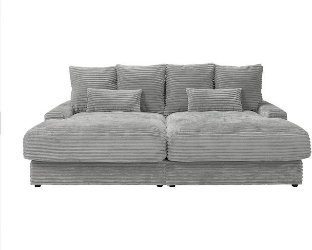 Calazo Sofa in Grau mit Cord-Bezug, Breite: 232 cm - Bild 1