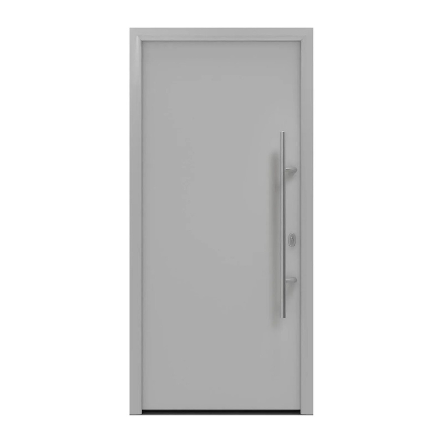 EcoStar Haustür Isopro IP 010 in Weißaluminium mit DIN Rechtsausführung, B: 110 cm, H: 210 cm - Bild 2