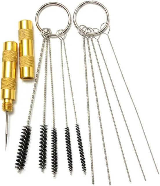 WENXING 11-teiliges Airbrush-Reinigungs- und Reparatur-Werkzeug-Set mit Nadeln und Bürsten - Bild 1