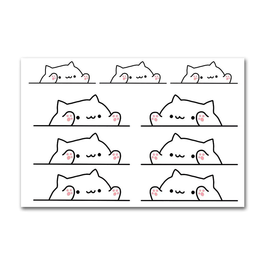 Bongo Cat Aufkleber-Set in Multicolor aus Papier - Bild 6