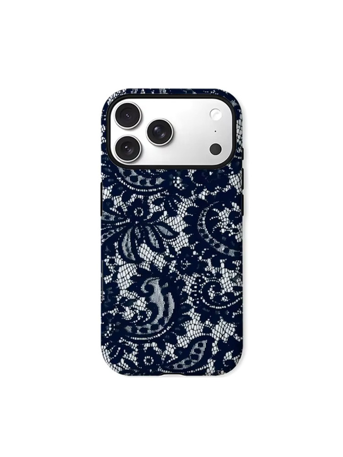Potdemiel Robuste Handyhülle mit Spitzen-Design für iPhone 17 16 15 14 13 Pro Max Plus, Schwarz, Magnetisch, Einzel- und Doppelschichtig - Bild 3