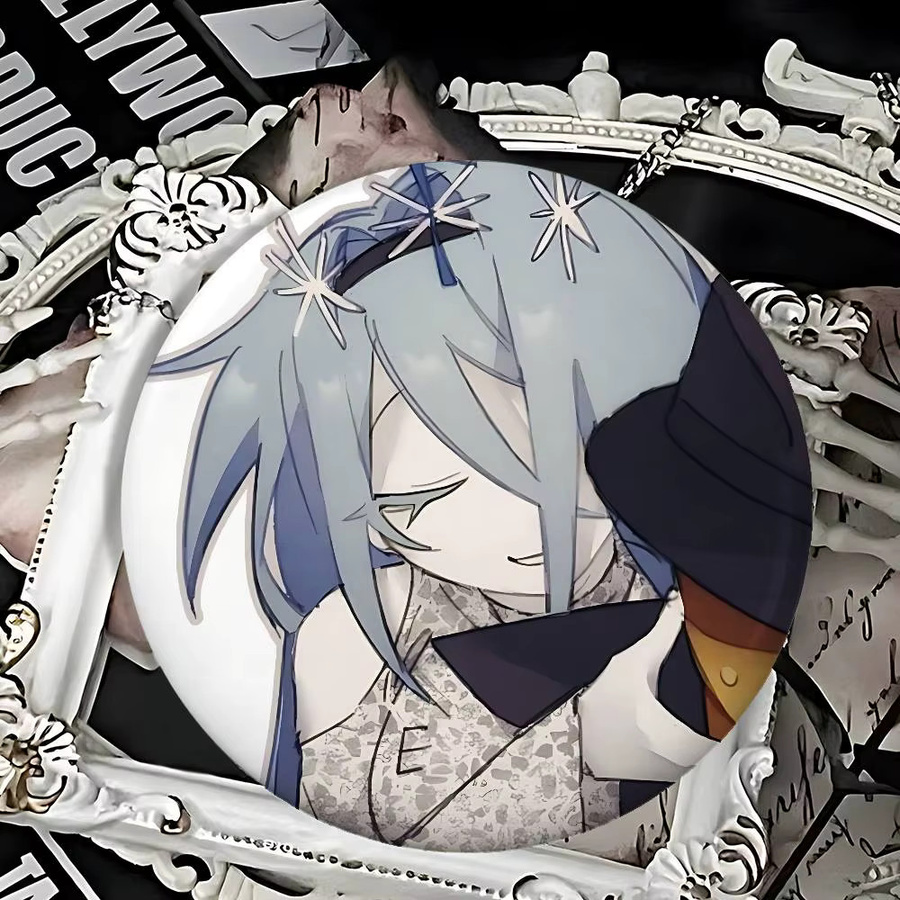Bilibili Azure Anime Anstecknadeln aus Metall, runde Brosche in Multicolour für deine Umhängetasche - Bild 5