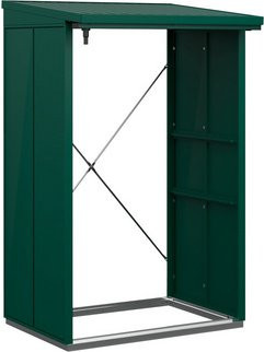 Ecostar Kaminholzregal Elegant-V aus Metall in Moosgrün, B/H/T: 112,7 x 198 x 102,5 cm - Bild 2