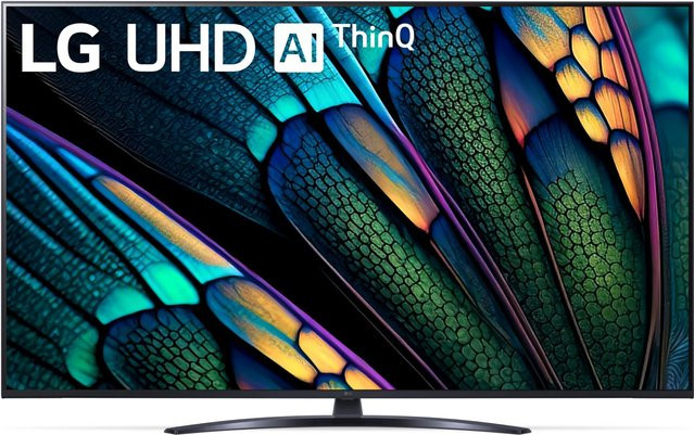 LG 55UR81006LJ Smart TV mit 139 cm (55 Zoll) LCD-LED-Technik, 4K Ultra HD, HDR, UHD AI ThinQ und Sprachsteuerung, Schwarz - Bild 1