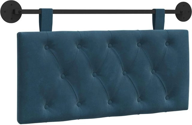 vidaXL Wandmontiertes Polsterpaneel aus Samt in Blau, B/H/T: 90 x 55 x 7 cm - Bild 1