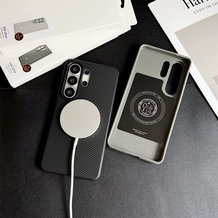 Spigen TPU-Magnetgehäuse für Samsung Galaxy S26 Ultra, S25 Ultra, S26 Plus und S25 in Blau, stoßfeste matte Hülle mit MagSafe für kabelloses Laden - Bild 2