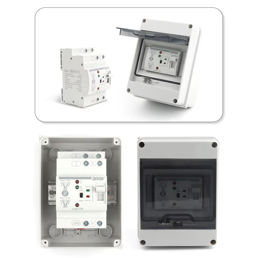 DIY GO Automatik-Umschalter ATS Dual Power Wahlschalter für DIN-Schiene 80A 110V/220V - Bild 3