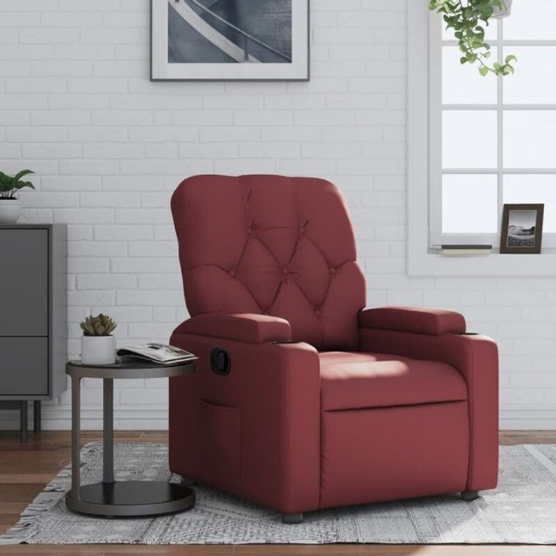 Relaxsessel von vidaxl in Rot aus Kunstleder mit modernem Design - Bild 1