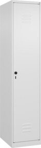 C+P Spind Classic PLUS Garderobenschrank mit 1 Abteil in Weiß, H x B x T: 185 x 40 x 50 cm, Sicherheits-Drehriegel und mittiger Trennwand - Bild 1