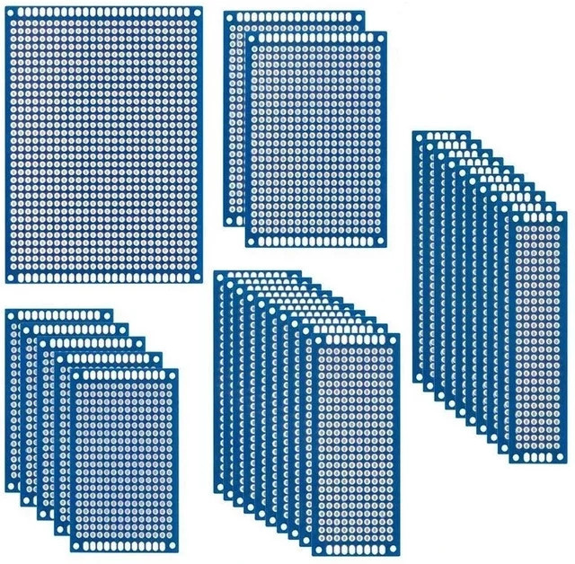 YTDMEN PCB Prototyp Board Blau Doppelseitige Platinen für DIY Elektronik-Kits - Bild 1