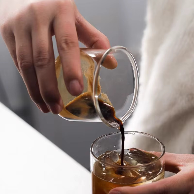 YWDL Espresso-Messbecher aus Glas mit Skala, transparent, 100 ml - Bild 3