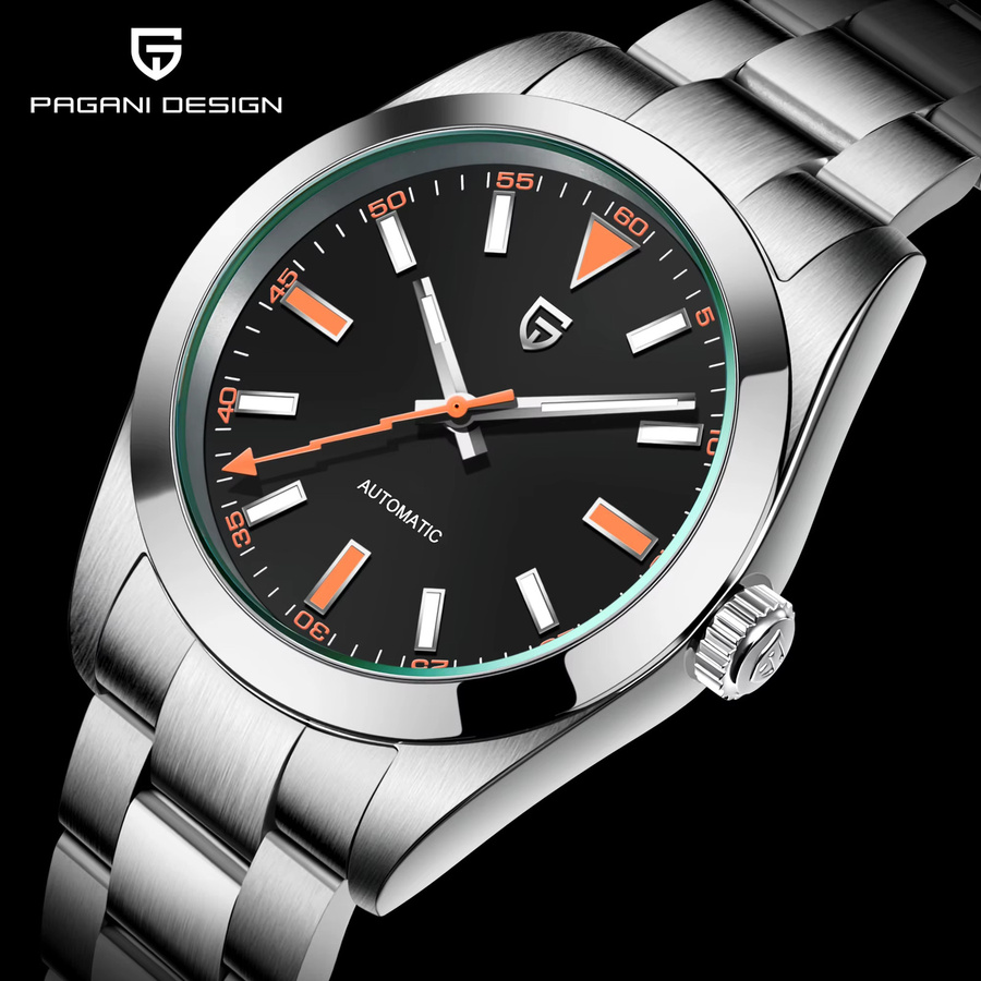PAGANI DESIGN Armbanduhr Automatik, Edelstahl, Schwarz, Herren - Bild 2