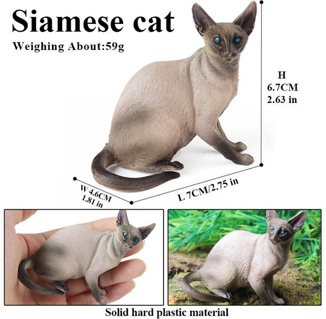 Oenux Katzenmodell Siam Devon Rex Sphynx Ragdoll Perser Actionfigur ab 3-6 Jahren - Bild 1