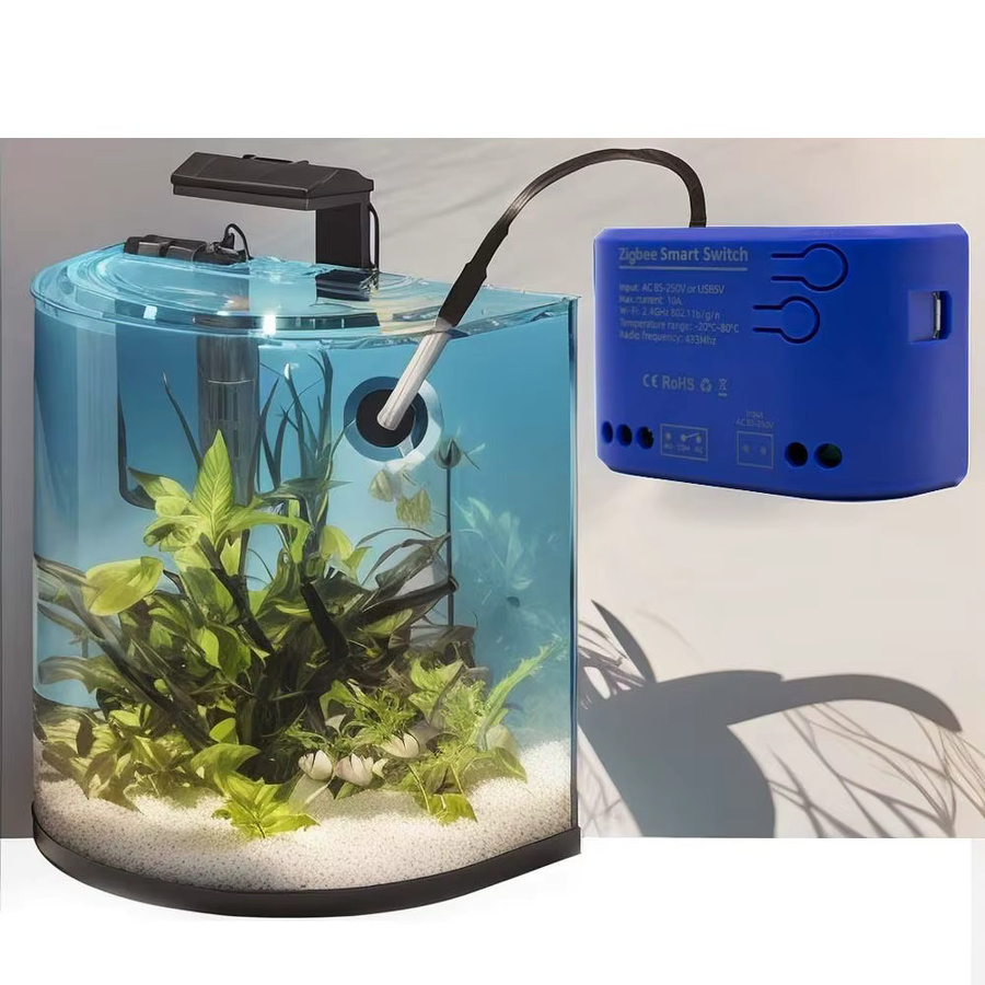 Scimagic-RC Zigbee Temperatur Smart Switch 1 Gang Passives Trockenkontaktrelais Kompatibel mit Tuya App Alexa und Google Home Blau - Bild 5