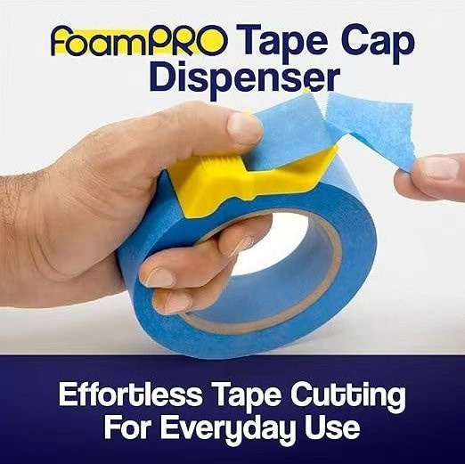 Tape Hat Kompakter Klebebandspender 3er-Pack in Gelb für Abdeckband und Malerband (1 Zoll, 1 1/2 Zoll und 2 Zoll) - Bild 1