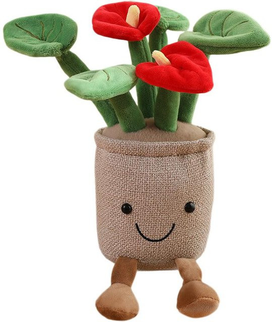 Yiran Health & Beauty Anthurie Plüschblume Kissen, Plüschtier, 35cm - Bild 1