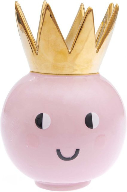 Rico Design Keramik Vase Krone in Rosa, Durchmesser: 15 cm, Höhe: 22,8 cm - Bild 1