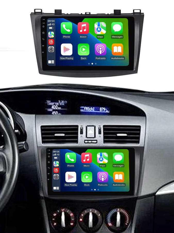 MEKEDE Android 14 Autoradio mit IPS-Bildschirm für Mazda 3 2009-2013, Kabelloses Carplay und GPS, Multimedia-Player Audio-Stereo in Schwarz - Bild 6