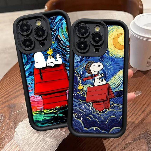 Snoopy Comic Soft Cover Handyhülle für iPhone 11 bis iPhone 17 Pro Max in Multicolour - Bild 1