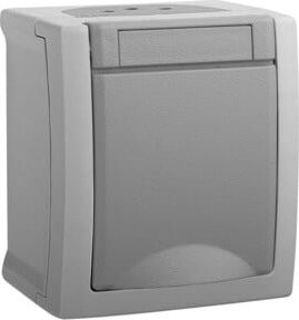 Panasonic Aufputz-Steckdose IP54 in Grau - Bild 1